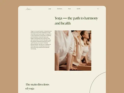landing page yoga branding ui