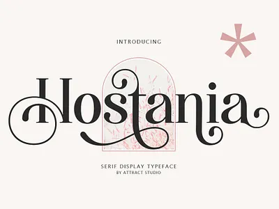 Hostania - Display Font branding design display font font free font graphic design logo modern font serif font typography
