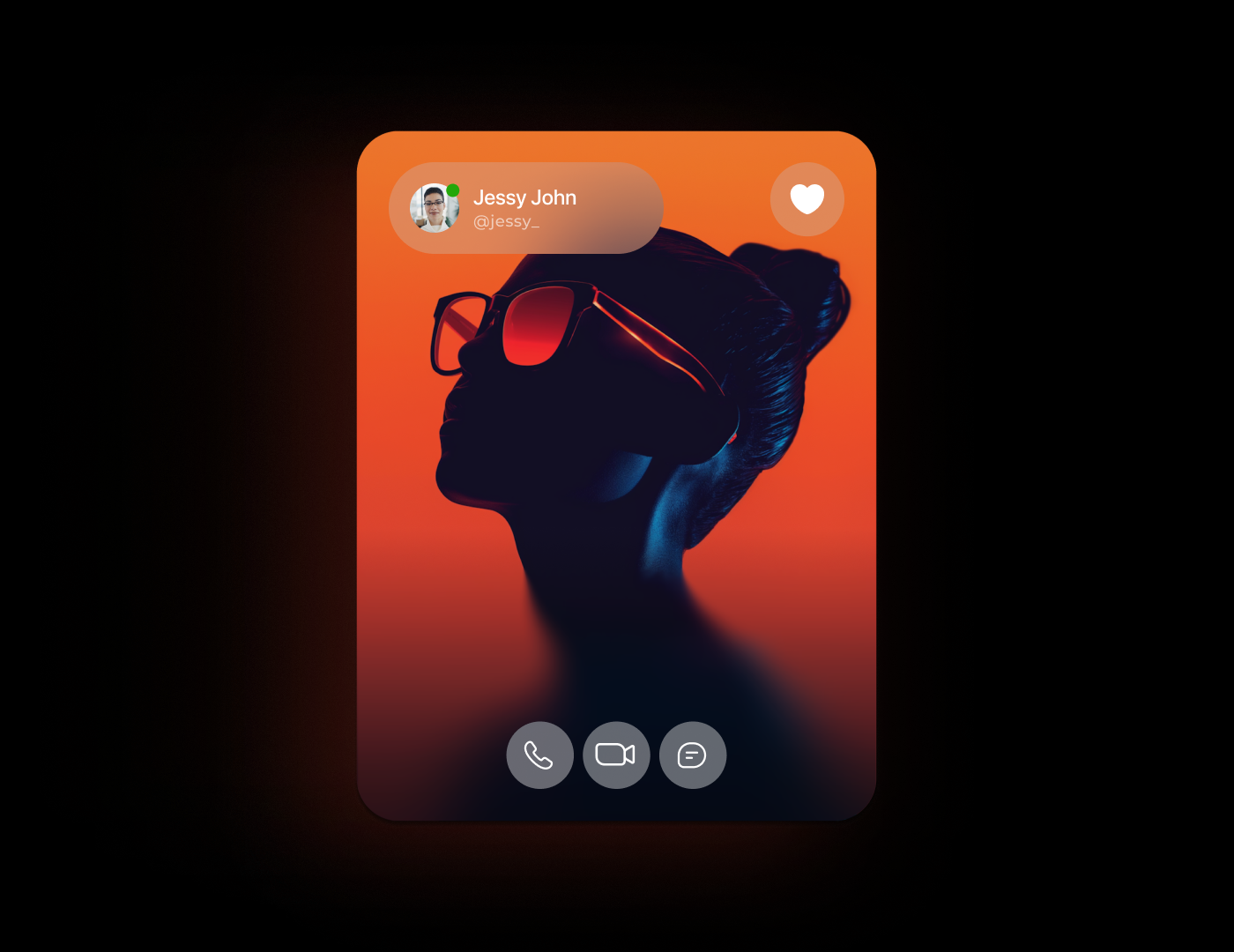 UI Card — Call Interface Concept cardui designinspo figma hashtagvisualdesign microinteraction ui ux