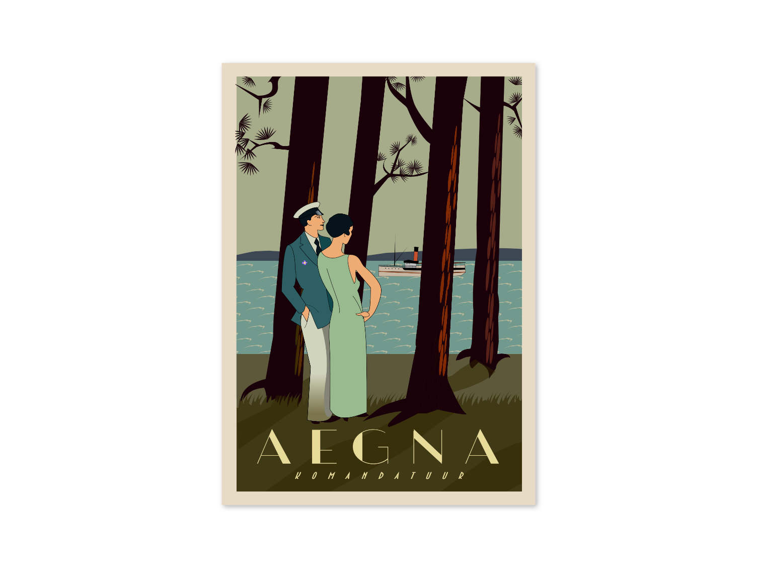 Aegna design illustration typography vector