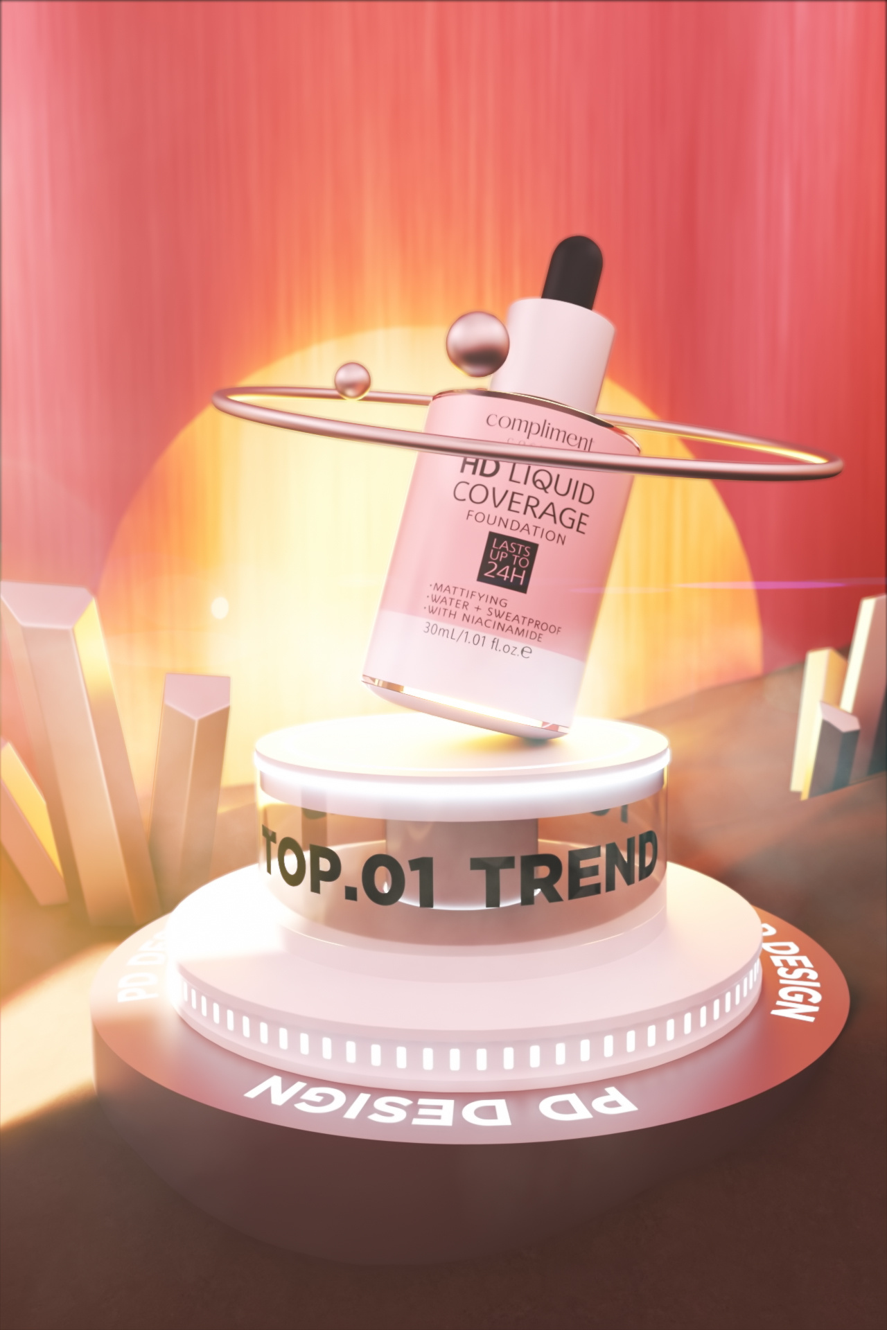 3D Motion Design for Cosmetic Product 3d branding motion graphics