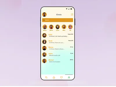 Daily UI_013: Direct Messaging UI for a Social Media dailyui dailyui009 designinspiration directmessageui figmadesign socialappdesign uidesign uxdesign