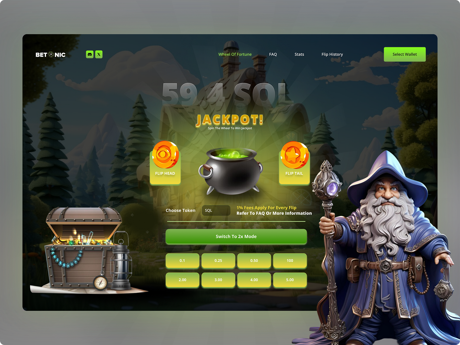 Fantasy Jackpot Coin Flip Game UI | Web3 Betting Experience by NeonGrid for  Kodedice on Dribbble