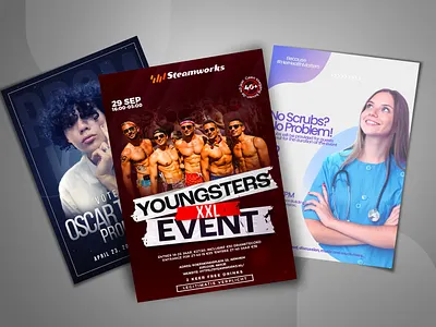 POSTERS / FLYERS animation branding graphic design logo motion graphics