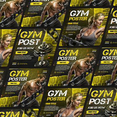 Gym Promotional Post Template muscle