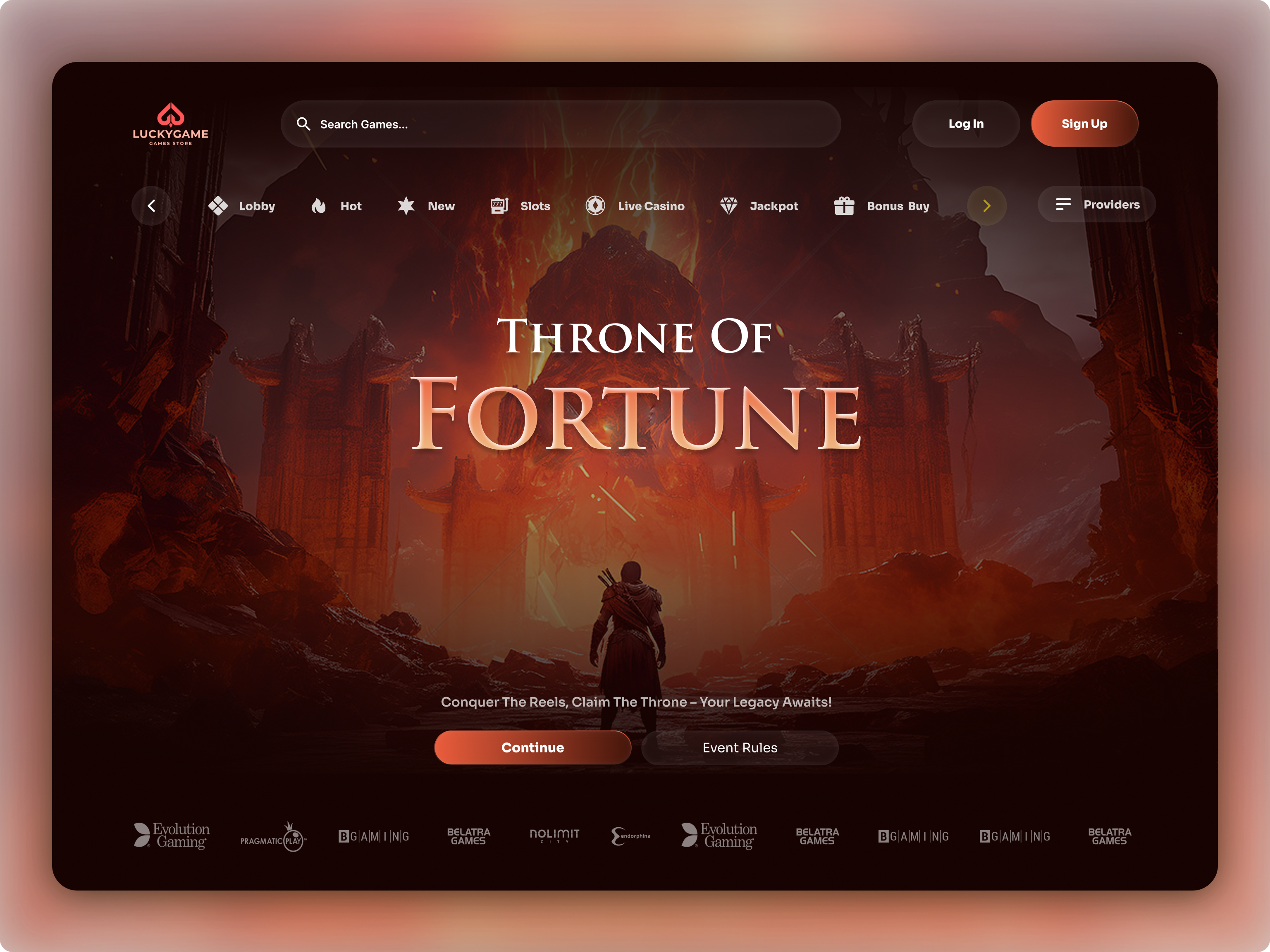 Example of I Gaming UI/UX Design & Prototyping 