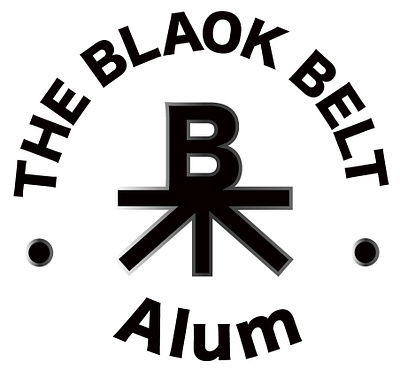 the Blaok Belt Alum logo design graphic design logo vector