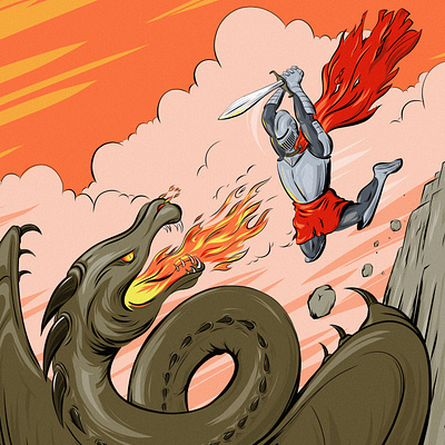 Dragon Slayer adobefresco illustration vector vector illustration