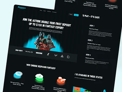 Respawn Fantasy - Platform Design branding dashboard design design illustration landing page landing page design new design ui ui design ux design