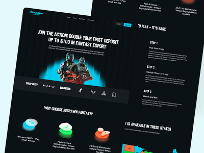 Respawn Fantasy - Platform Design branding dashboard design design illustration landing page landing page design new design ui ui design ux design