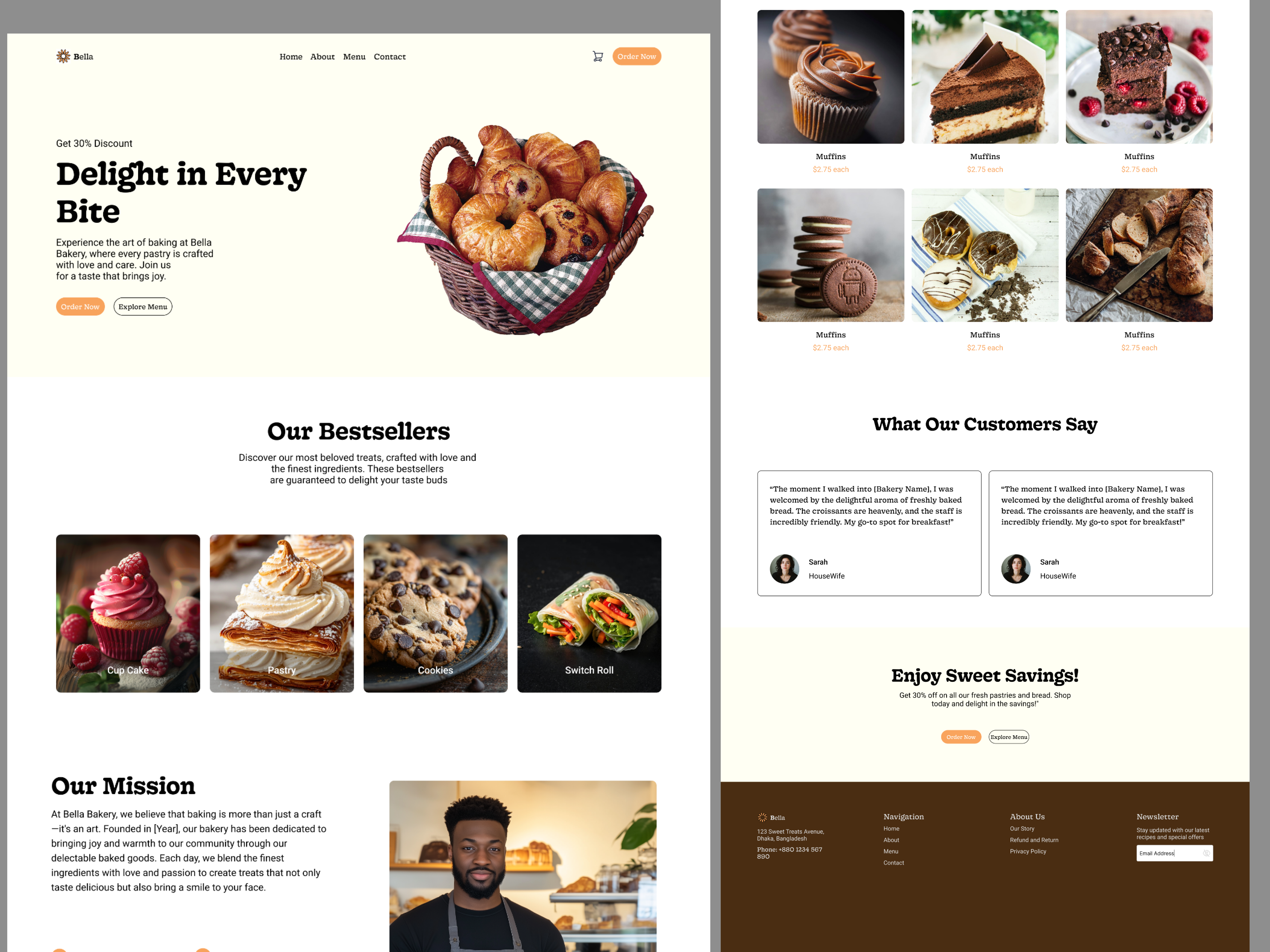 Example of Landing Page & Mobile App Design