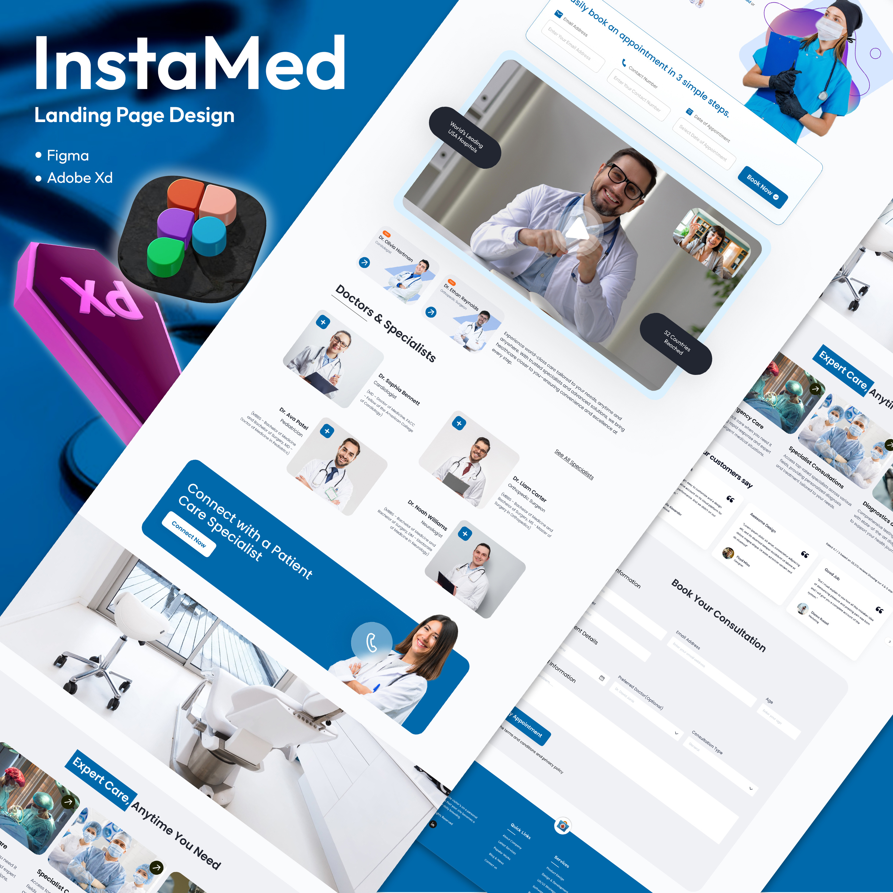 Medical Landing Page Design app deign case studey corporate website doctor landing page enovato graphic deign landing page landing page responsive medical landing page medical website prototyping responsive design ui patterns ux ux research website wireframe wordpress