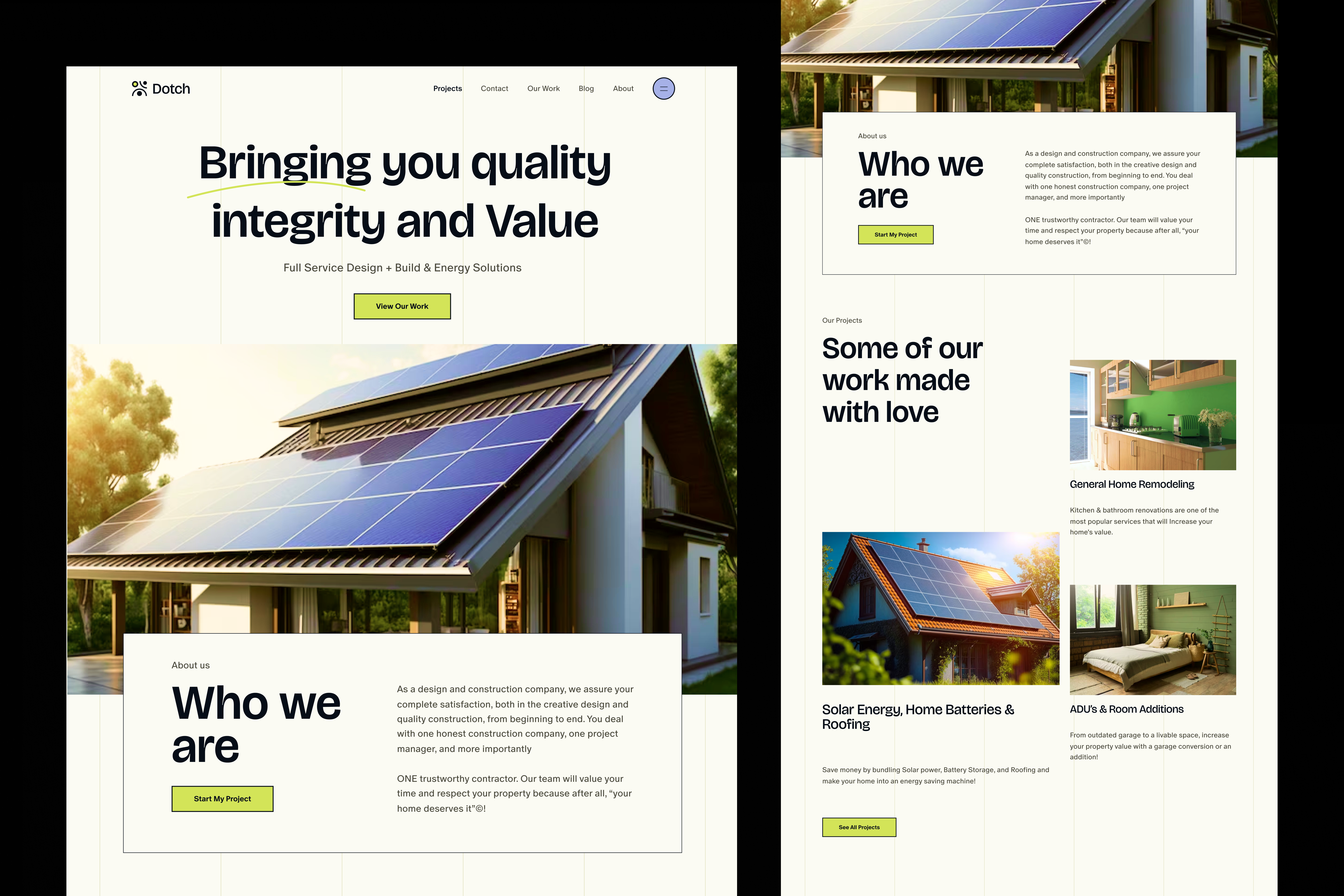 Example of Landing Page Design (Light & Dark Mode) 