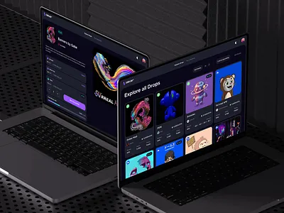 NFT launchpad and minting platform app app design crypto desktop desktop design digital art interface marketplace nft platform platform design product product design ui ui design user interface ux uxui uxui design web3