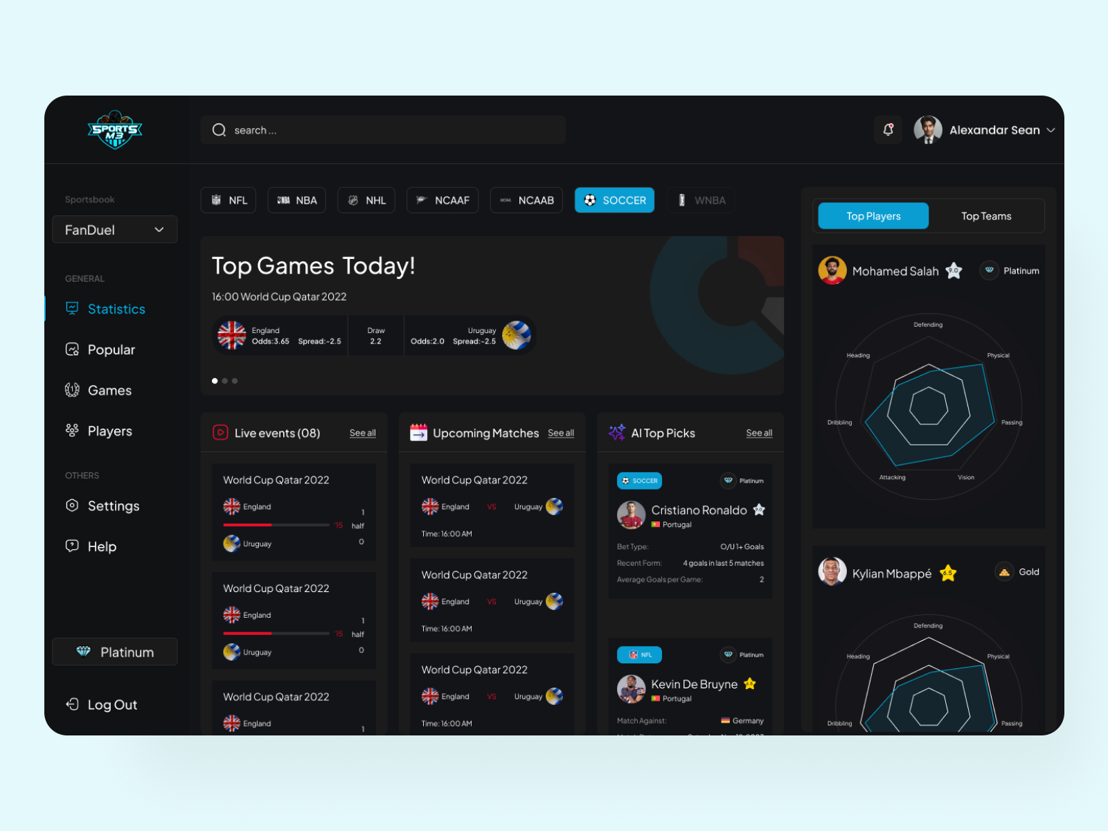 SPORTS M3 - Platform Design branding dashboard design design illustration landing page landing page design logo new design ui ui design ux design website design