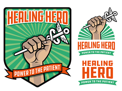 Healing Hero Corporate Identity design illustration logo vector