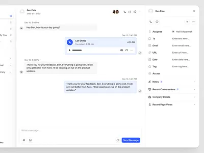 Inbox UI app chat design inbox mail message ui ux web design webapp design website