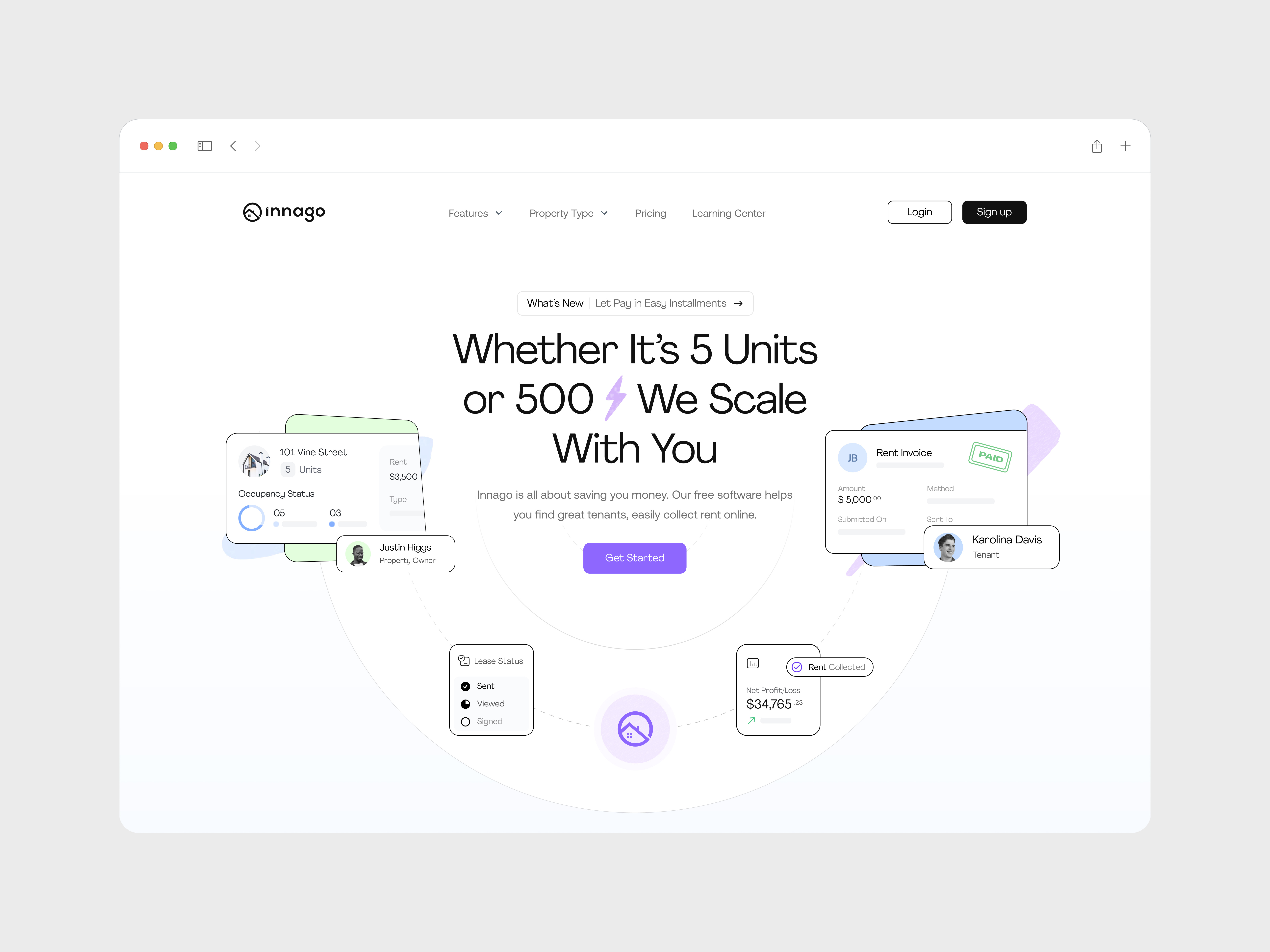 Example of Website for SaaS Platform – Property Management Software