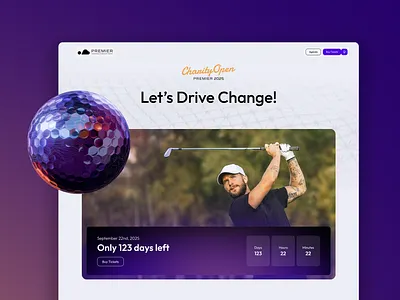 Premier's Charity Golf Open Tournament - Branding & Website 2d animation branding design graphic design illustration motion graphics ui ux website