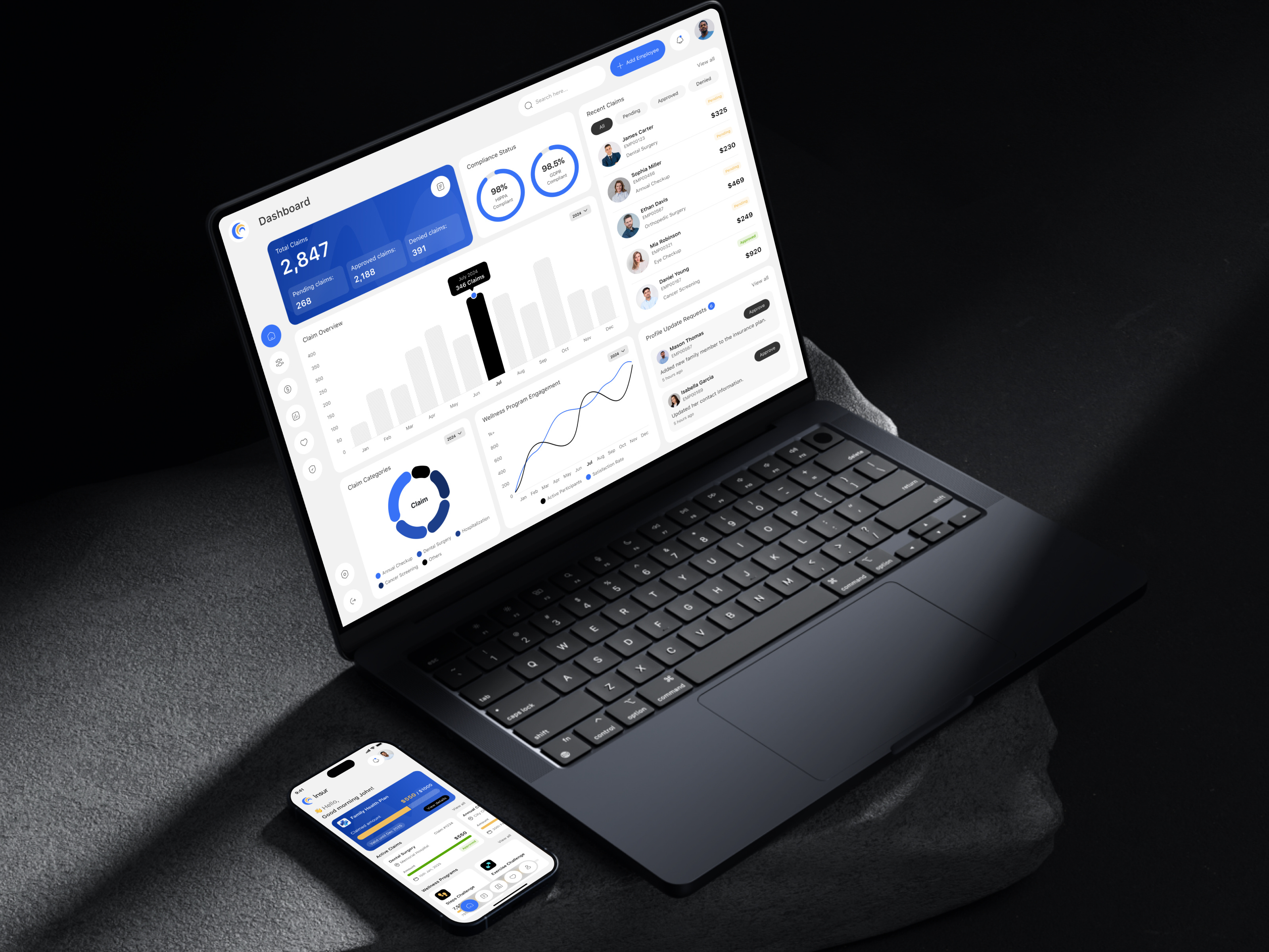 Health Insurance animation design finance health care health insurance medical medical care uiux user interface web design