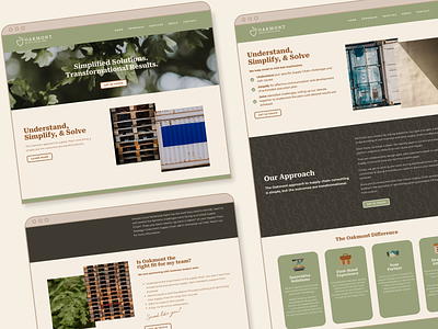 Oakmont Supply Solutions | Website branding graphic design neutrals web design website