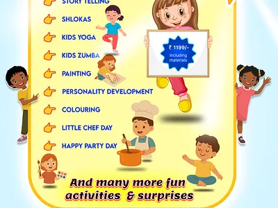 Ankur's Summer Camp Poster Design | Kids Event Flyer graphic design ui