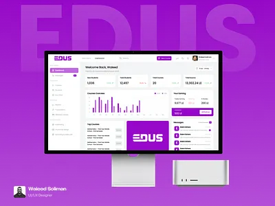 Teacher Dashboard for Edus | Course & Student Management agency dashbord design education figma landing page ui ui design web app web design