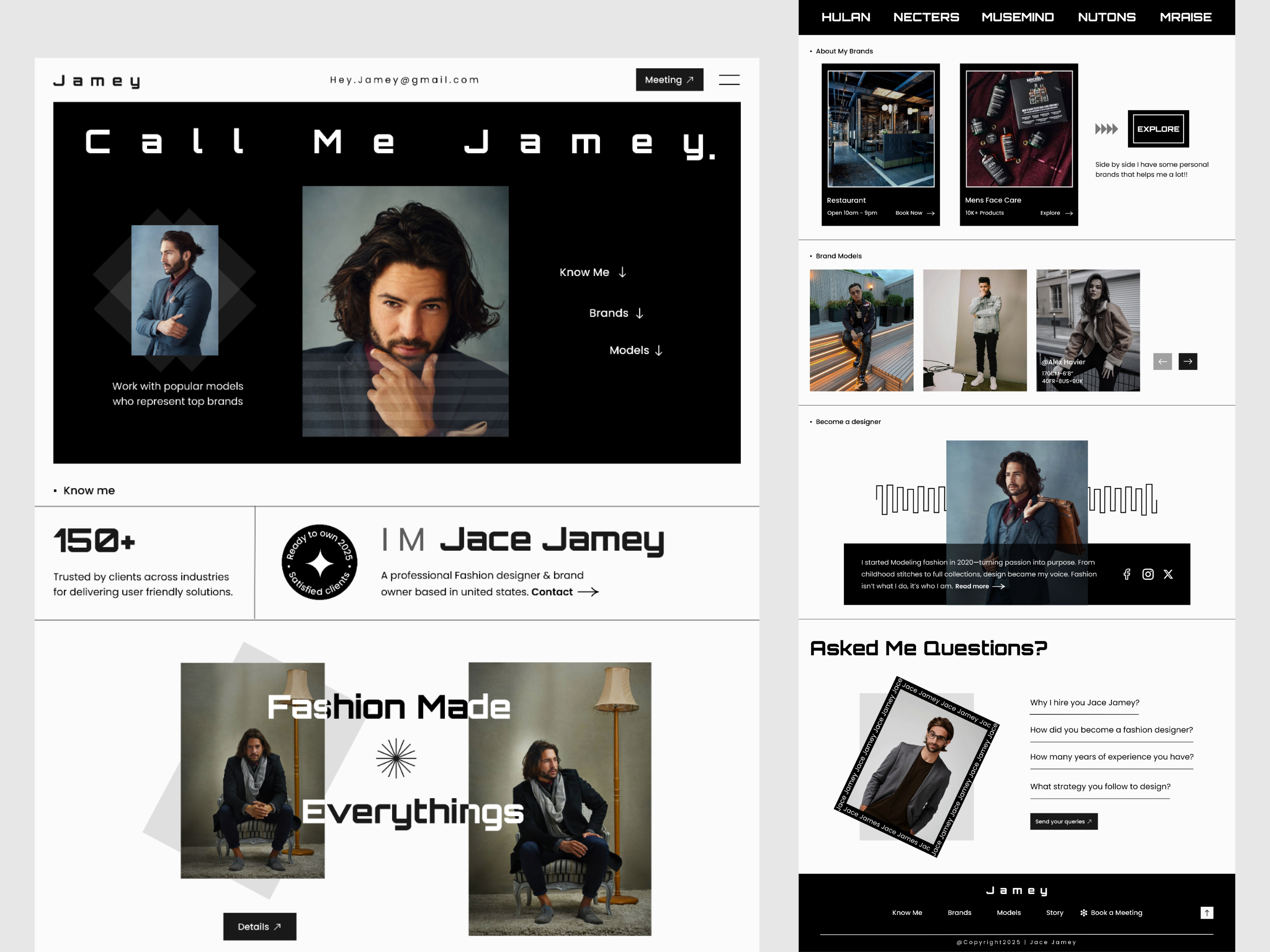 Jace Jamey Portfolio Landing Page Design branding design figma graphic design illustration landing page landing page ui logo portfolio ui design uiux uiux design user experience user experience design user interface design ux vector website website landing page website ui