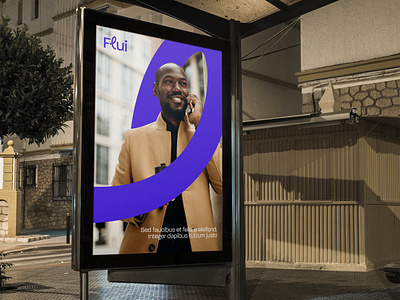 Flui Bus Stop Ad ad branding design financial fintech graphic design