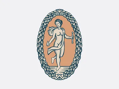 The Dance of Life brandidentity branding brandmark classical craft dance engraving female illustration logo logodesign neoclassical tarot