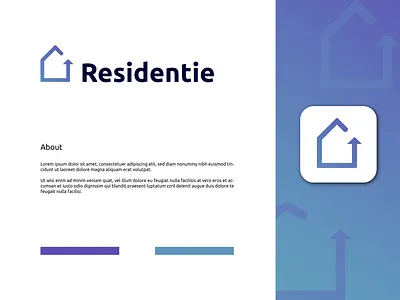 'Residentie' Logo abstract logo app logo graphic design icon design logo design minimal logo modern logo tech logo
