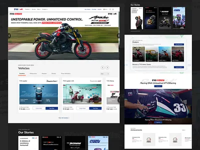 TVS Motors – Web Design & Development automobile cms design designtocode development figma interactive design responsive design ui ux ux design web web design webdevelopment website