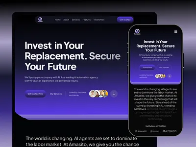 Amasito AI Website I AI Agent ai ai agent ai agent website ai landing page ai website amasito crypto crypto landing page design landing page ui website
