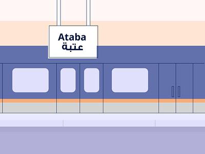 Cairo Metro arab arabic art cairo color design egypt frame illustration line metro motion graphics shot station still style train typography vector