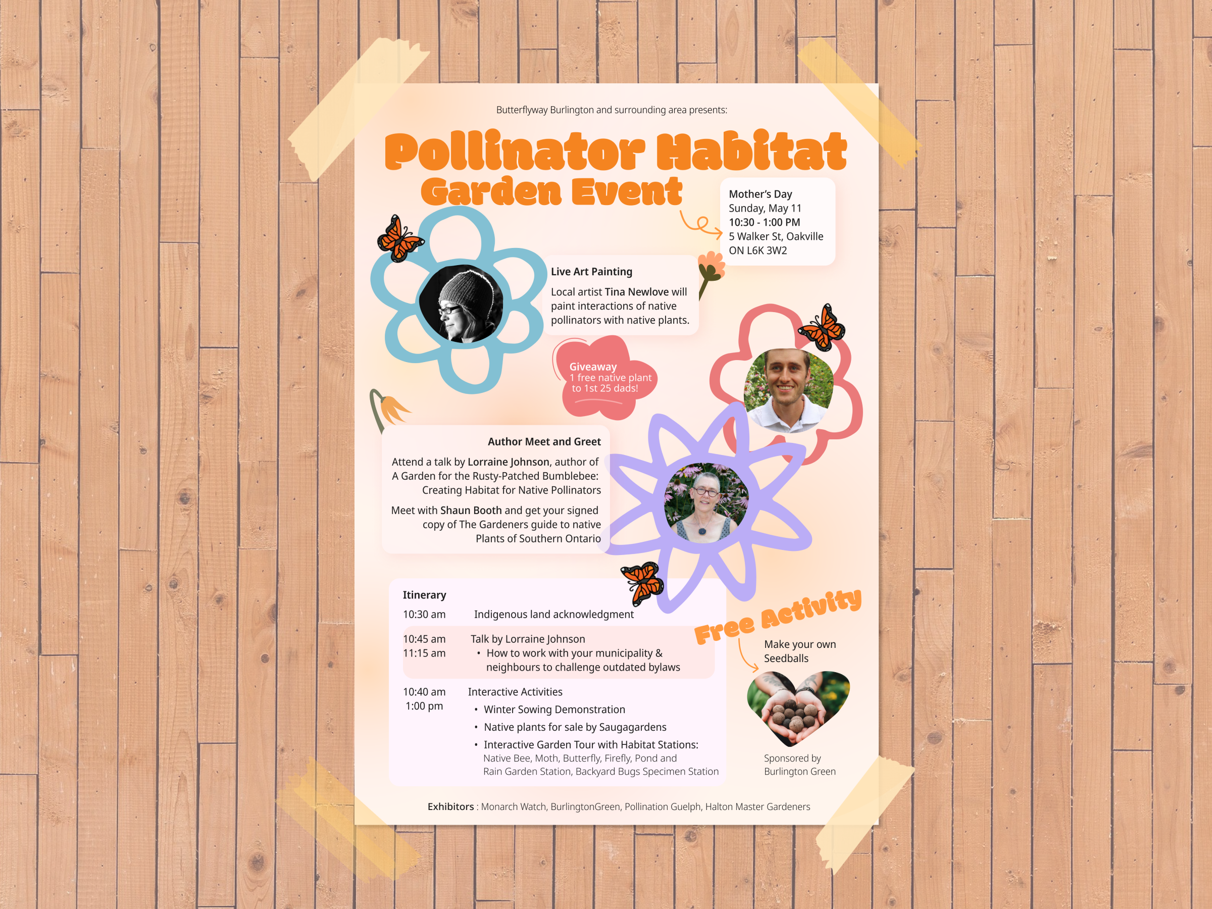 Poster Design for a Pollination Garden Event branding design graphic design ui