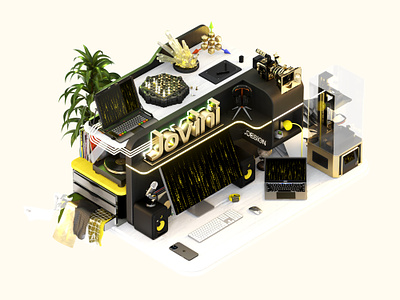 Jovini Design 3d 3d design 3d illustration cinema 4d design designer designer desk graphic design jovini jovini.design octane