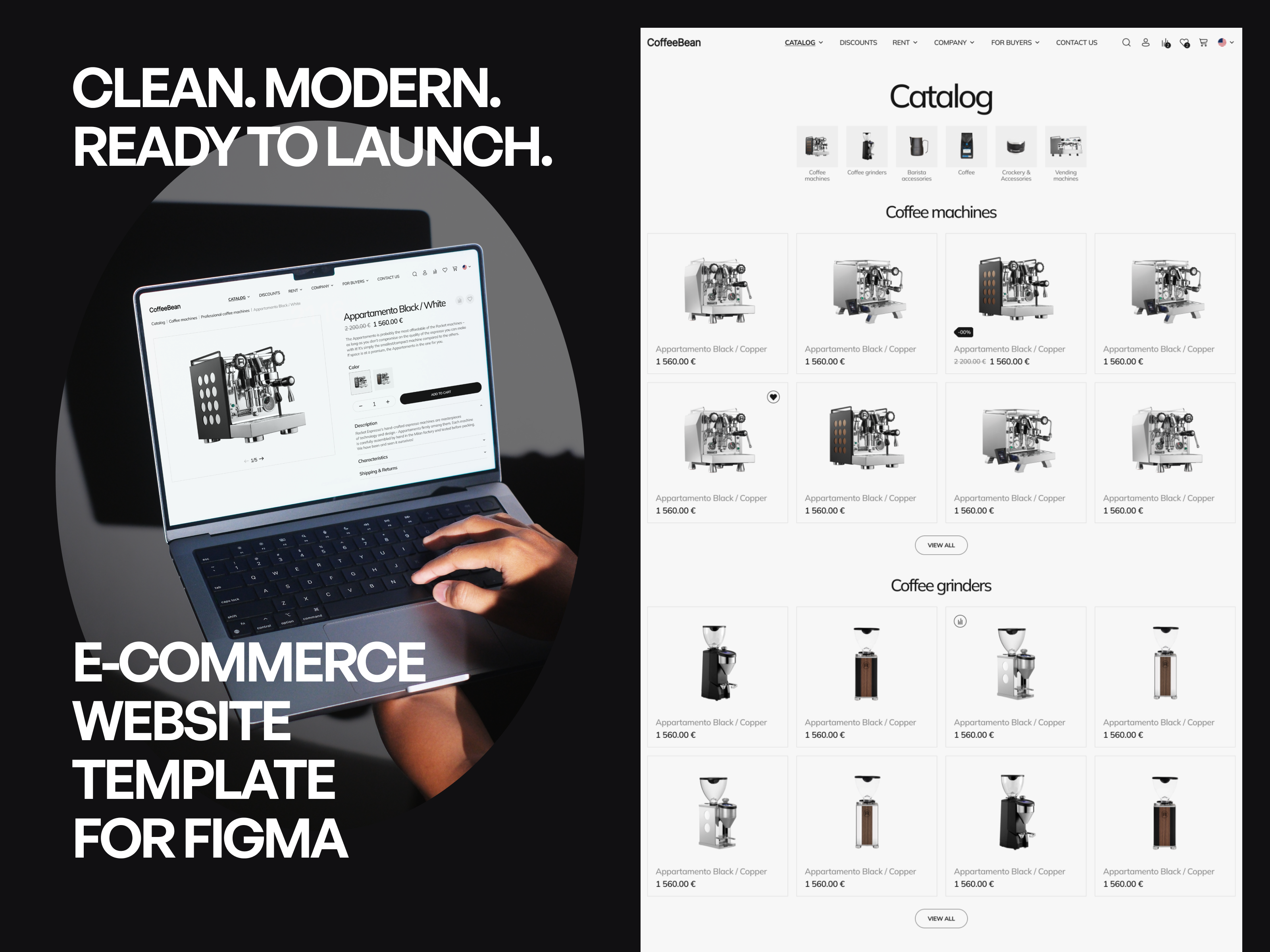 Figma Ecommerce Template coffee digital product for designers ecommerce website template editable figma website figma ecommerce figma template figma ui figmatemplate minimalist ecommerce website modern website template online store design ready for launch responsive design shop website template for selling online ui user interface template ux website template website ui ux