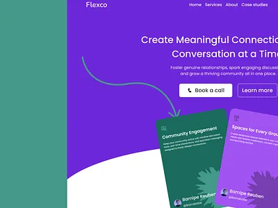 Community engagement website design engagement hero section ui ui design visual design web2 website website design