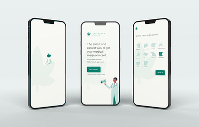 Green Clinic: Website Design: Mobile Design: Landing Page: UI animation app branding design doctors frontend homepage landingpage medicine mobile motion graphics ui uiux website