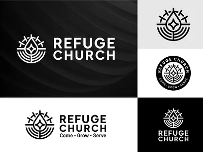 REFUGE CHURCH Logo Design logo