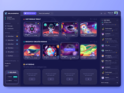 SOLANASHUFFLE: Home page betting blockchain casino crypto dashboard gambling game game interface illustration nft nft game p2e product design solana space ui uiux user interface web design wheel of fortune