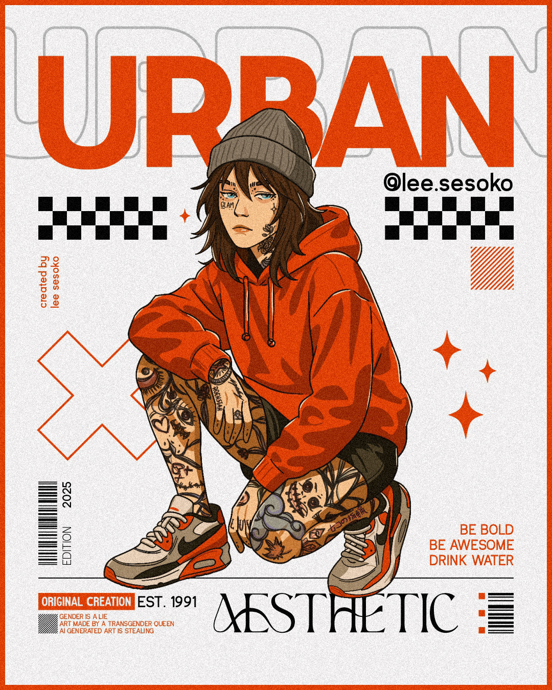 Urban Cover brushes character design concept art design graphic design illustration magazine nike procreate product