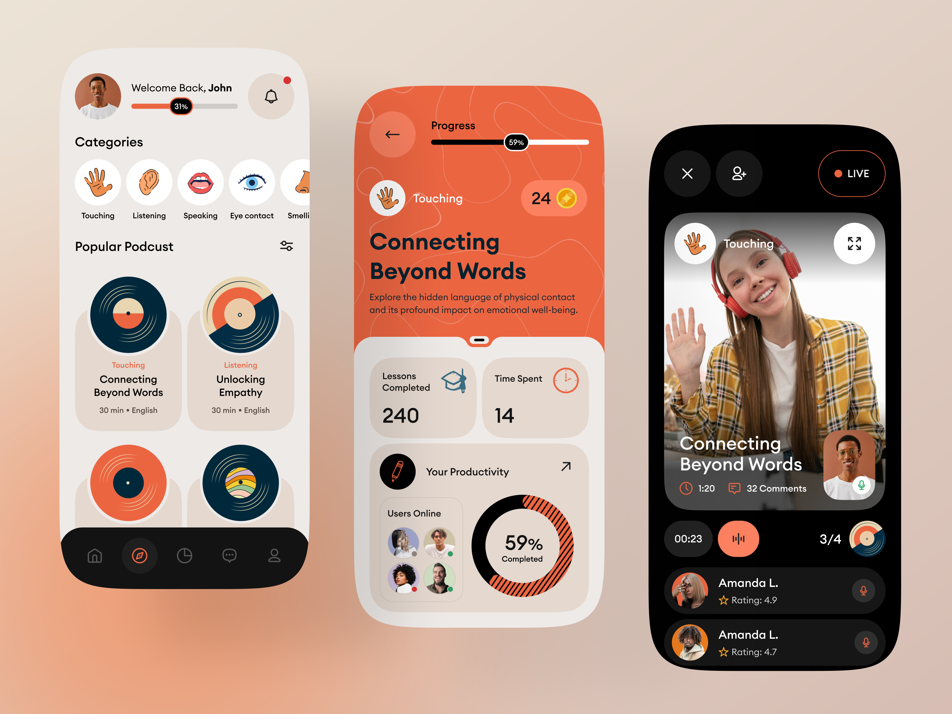 Example of Immersive Podcast - Mobile app