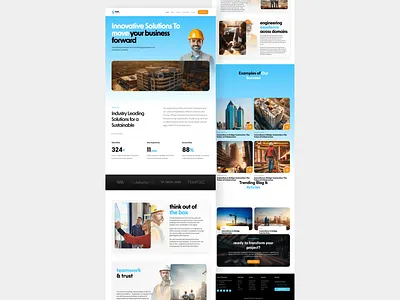 Sustainable Infrastructure – Landing Page Design! architecture building construction design engineering figma landing page ui uiesign uiuxdesign ux webdesign website