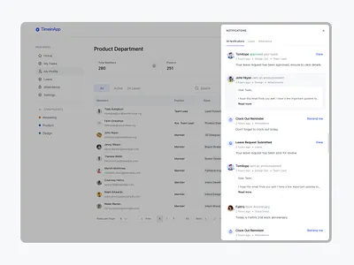 Notifications Side Panel Ui design ui ui design ux ux design