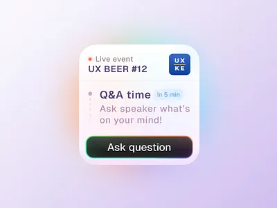 🍏 iOS Widget — Event progress alert apple apple watch event ios ios ui management progress reminder smart watch smooth watch widget widget widget ios
