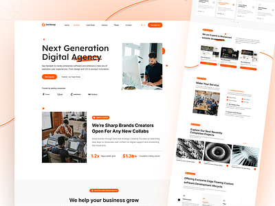Digital Agency Website UI Design agency website branding design digital agency ui ui ux uidesign user interface web design web development agency webdesign