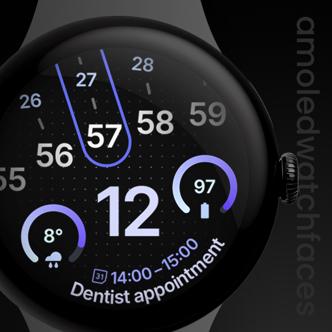 Roto Watch Face amoled watch faces amoledwatchfaces design galaxy watch google play pixel watch watch faces wear os wear os 5
