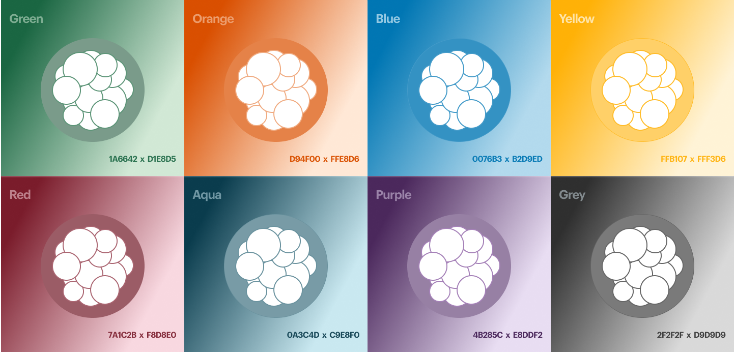 Hex code gradient endpoints in pop art style