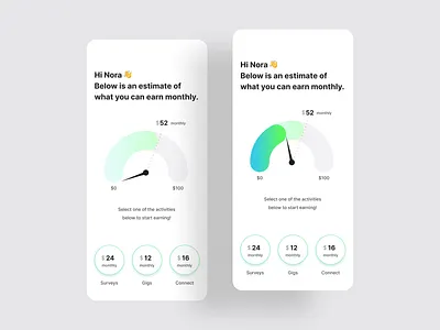 Earning Estimate UI app design mobile ui ux